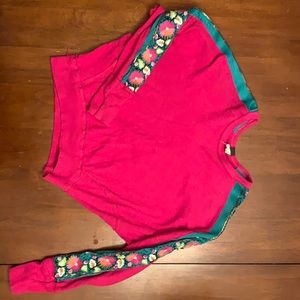 Free people- Pink long sleeve 100% cotton shirt. Size Small.